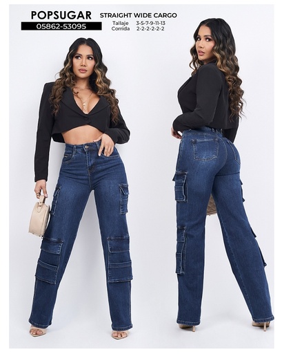 Jeans cargo popsugar de dama 53095