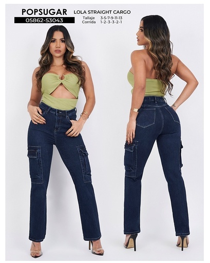 Jeans cargo popsugar de dama 53043