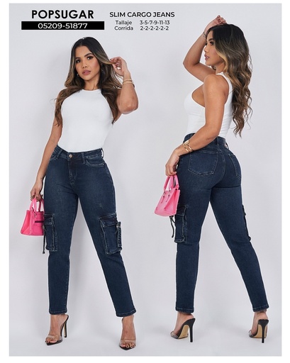 Jeans cargo popsugar de dama 51877