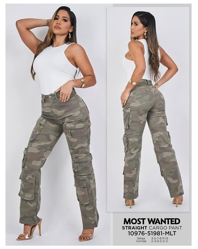 Pantalon cargo camuflajeado mostwanted 51981
