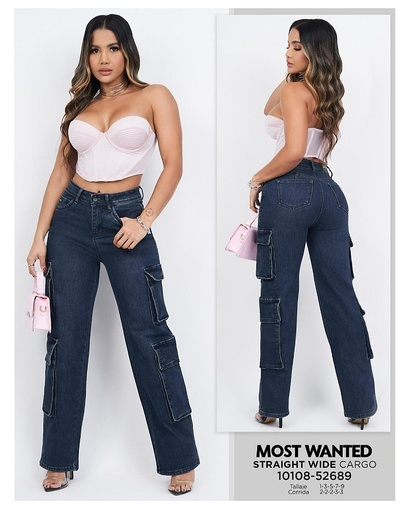 Jeans cargo mostwanted dama 52689