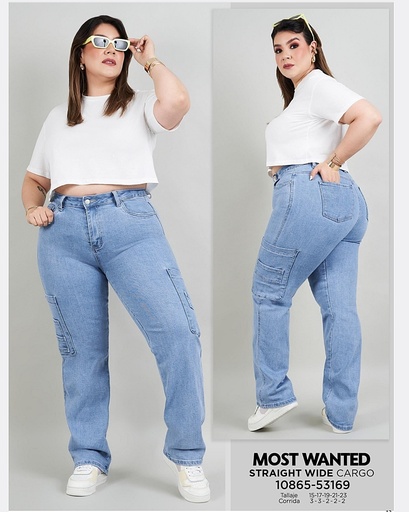 Jeans straight multicargo plus mostwanted 53169