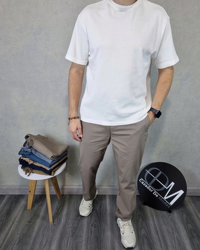 Pantalon de lino comfort fit estivaneli 13092