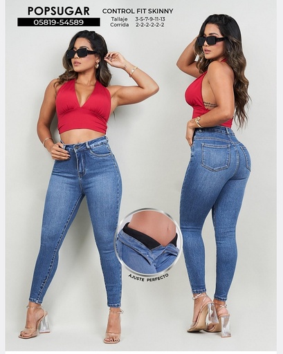 Jeans skinny con faja popsugar 54589