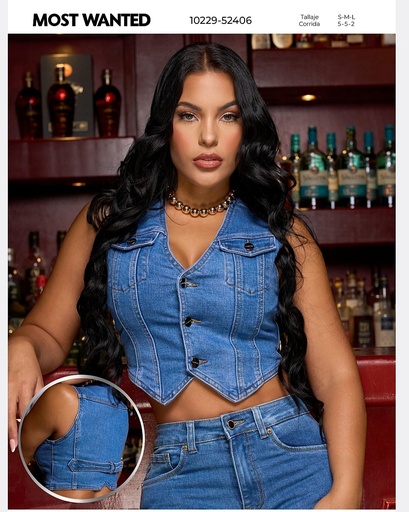 Chaleco de jeans mostwanted 52406