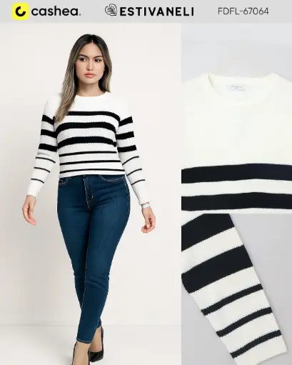 Suéter tejido de damas estivaneli 67064