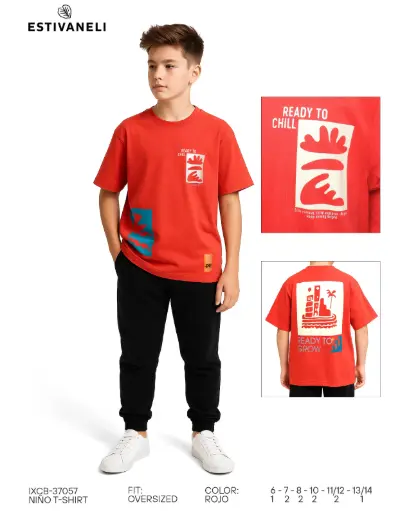 Franela oversize de niño estivaneli 37057