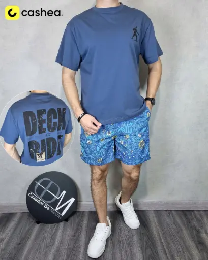 Franela oversize estampada estivaneli 6503