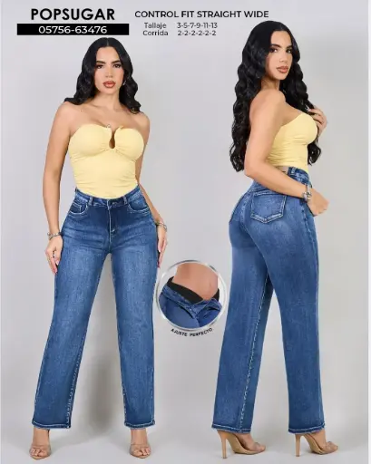 Jeans straight con faja popsugar 63476